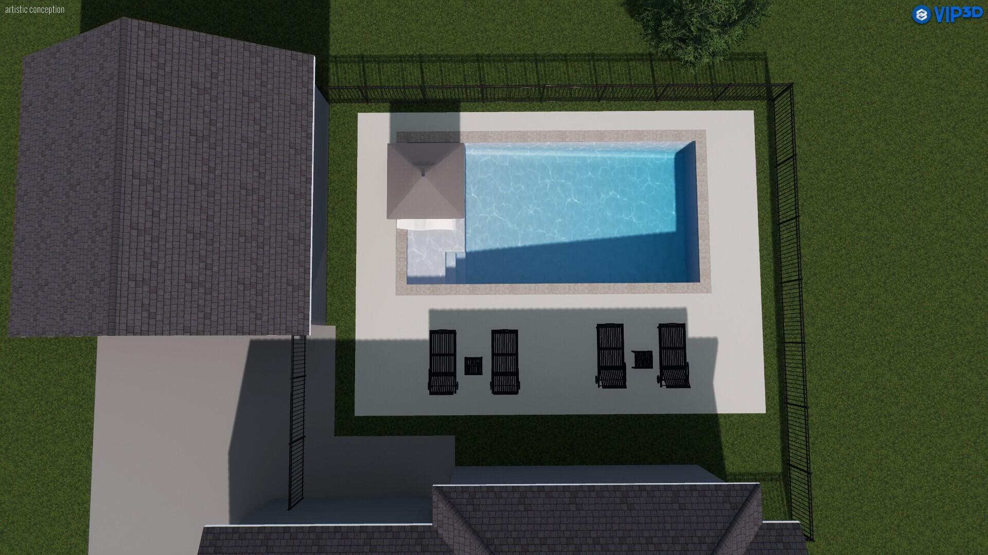 2412 Bent Oak Road Mount Pleasant, SC 29466 - Photo 45 of 58 Pool Rendering