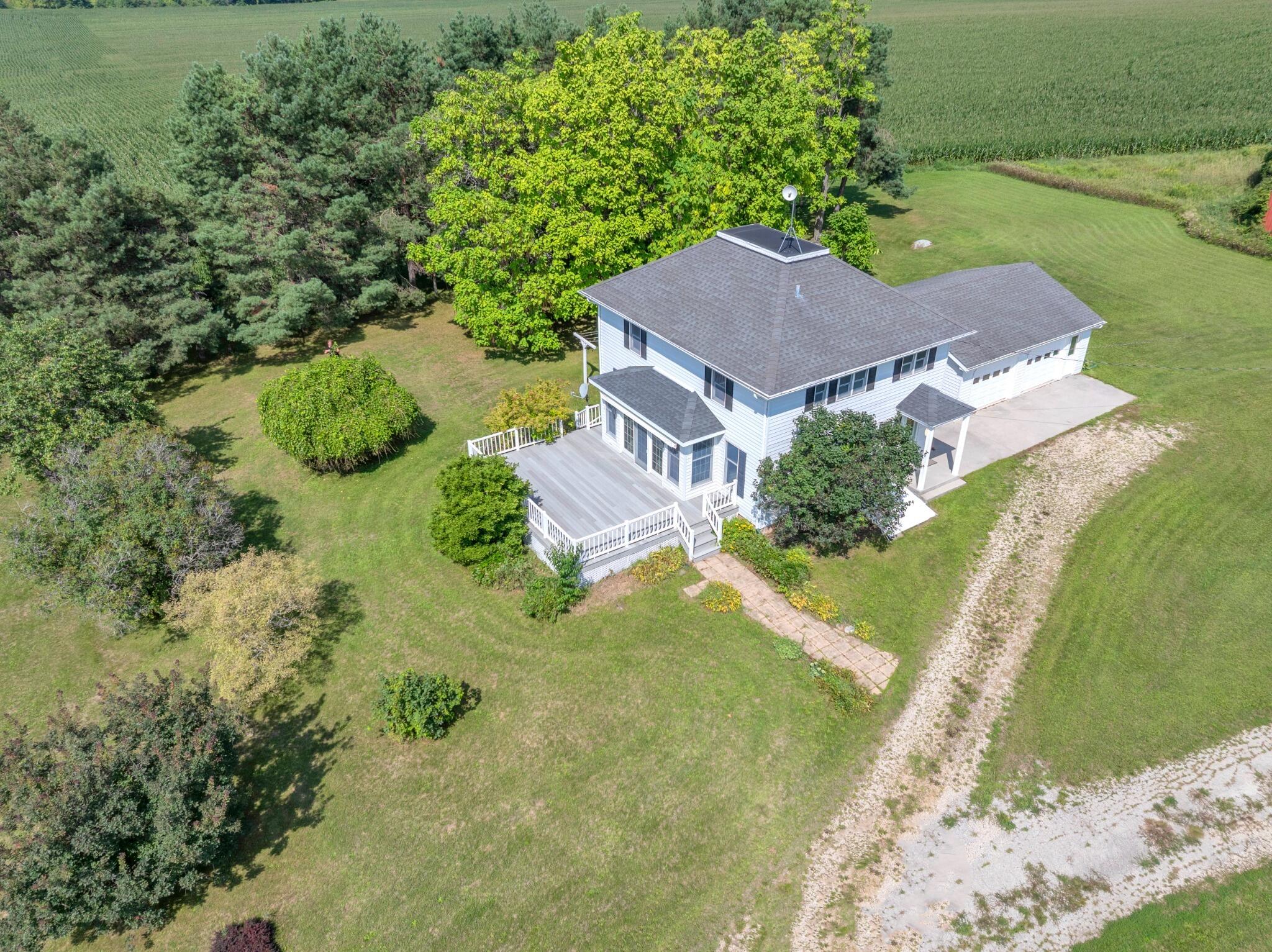 W7034 Parnell Road Mitchell, WI 53073 - Photo 31 of 33 Aerial Rear Exterior and Property