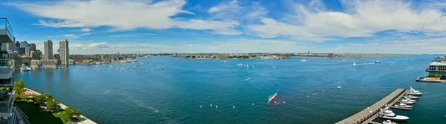 a view of a lake with outdoor space