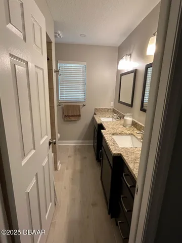 a view of lake with green space