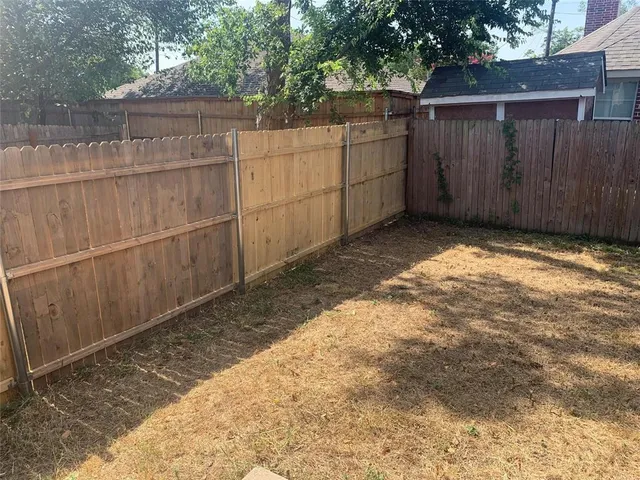 a backyard of a house