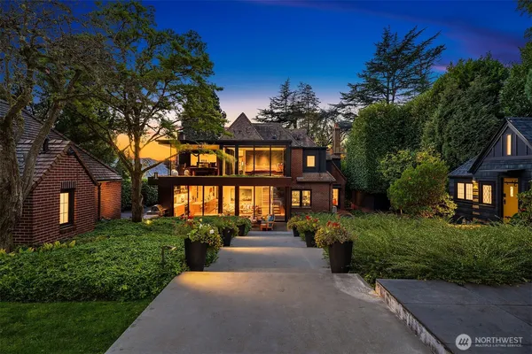 a house view with a garden space