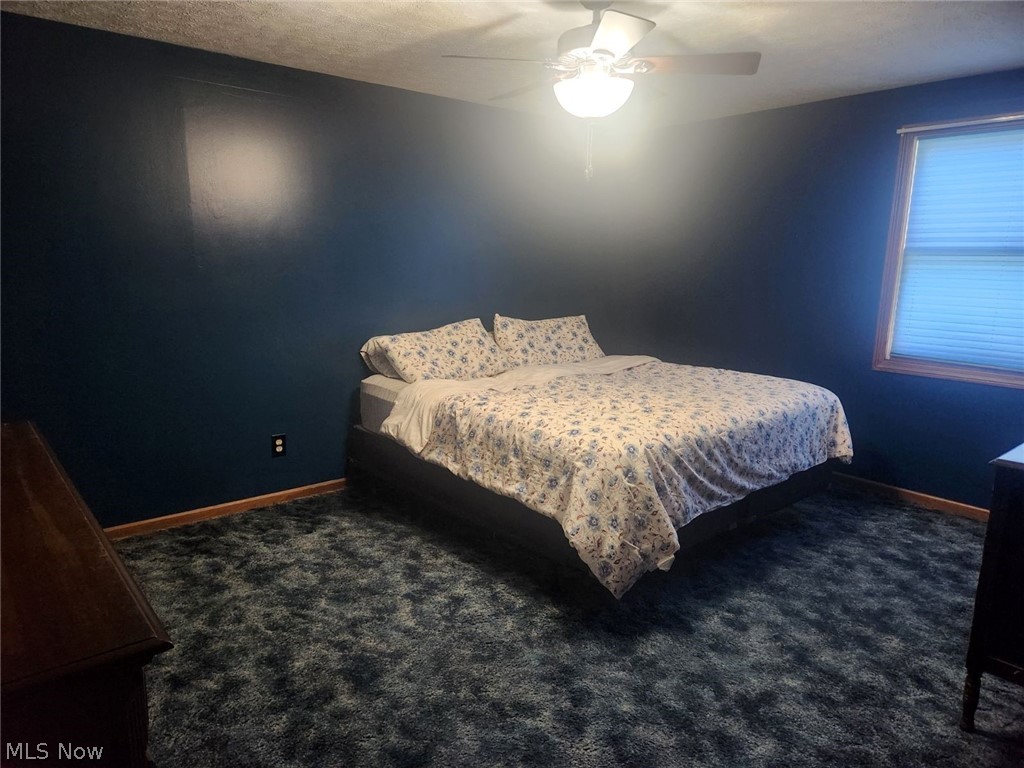 1166 Bass Circle Northwest Canton, OH 44708 - Photo 13 of 25 Bedroom with dark carpet and ceiling fan