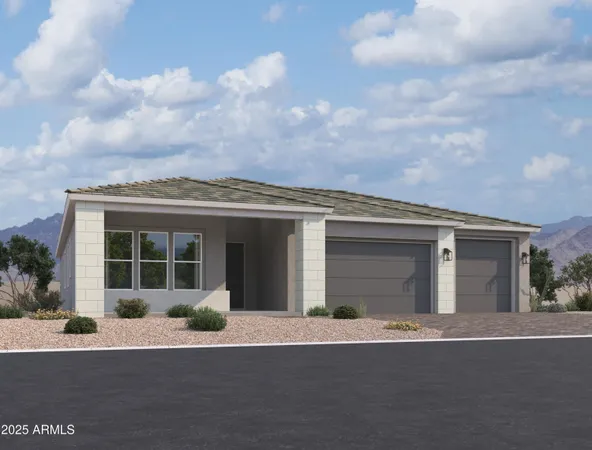 front view of a house with a space