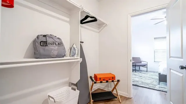 a view of balcony with furniture