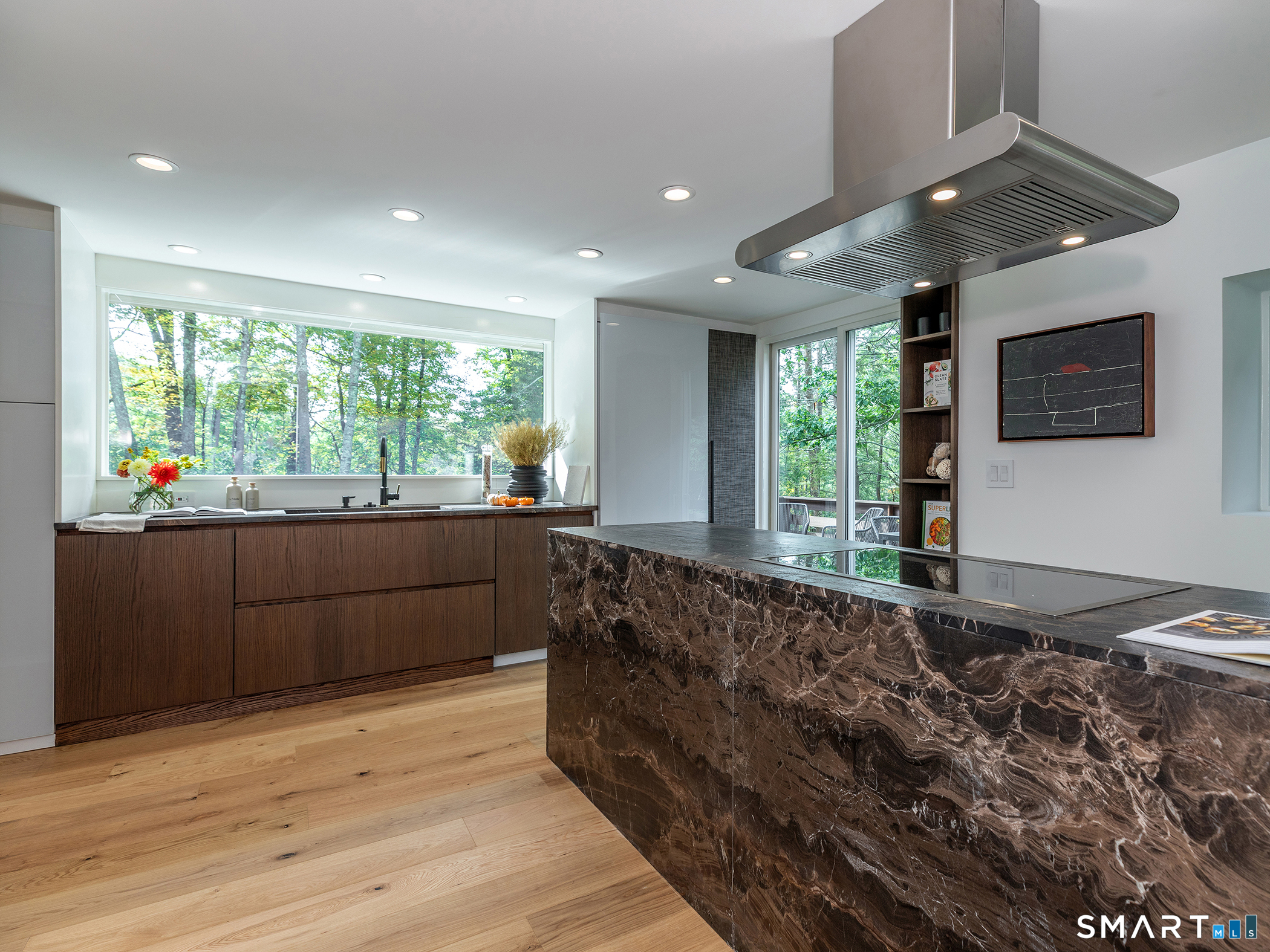110 Sharon Road Salisbury, CT 06039 - Photo 7 of 17 a kitchen with stainless steel appliances granite countertop wooden cabinets and a large window