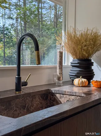a close view of sink and tap