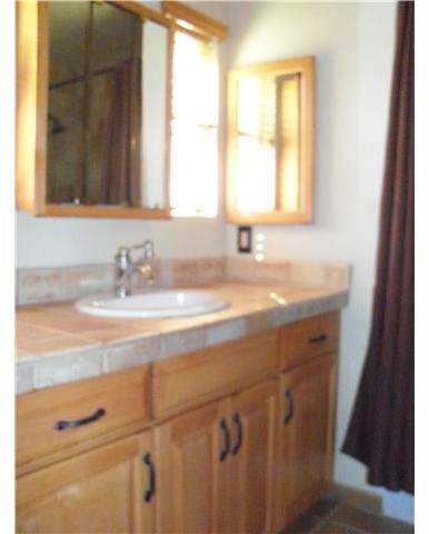 534 Gardendale Road Encinitas, CA 92024 - Photo 13 of 25 Highly upgraded master bath includes THREE medicine cabinets, extra can lighting, TWO windows with wood blinds, custom maple cabinets and an upgraded tub/shower combo with newer fixtures and designer selected tile.