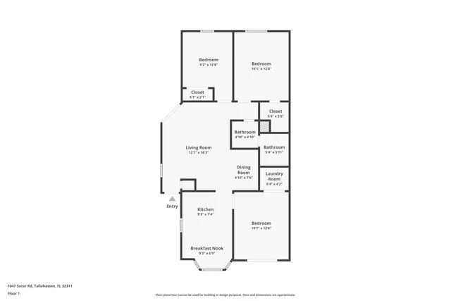 $129,900 | 1047 Sutor Road, Tallahassee, FL 32311