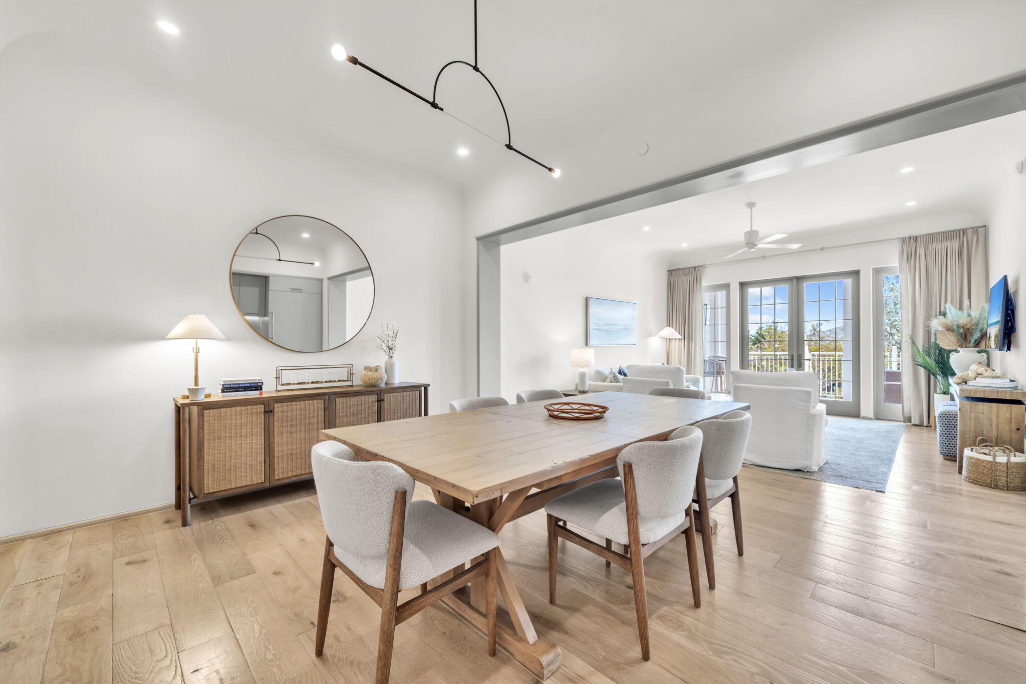 45 West Solaire Way Inlet Beach, Unit 207 Inlet Beach, FL 32461 - Photo 22 of 55 a view of a dining room with furniture window and wooden floor