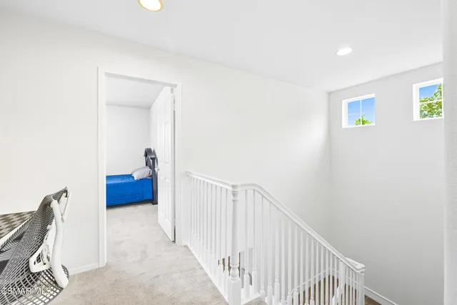 a view of a hallway with entryway