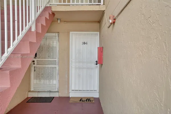 a view of front door