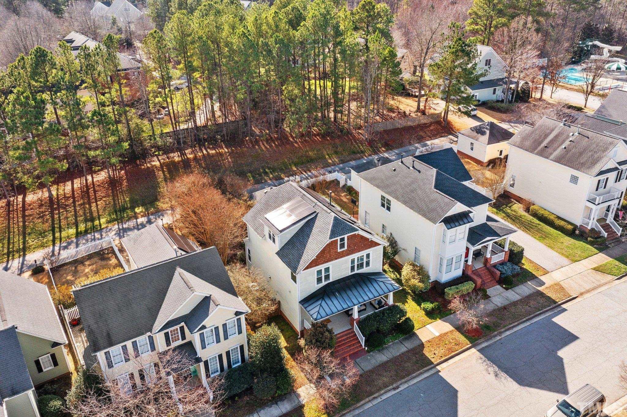 145 Kingsport Road Holly Springs, NC 27540 - Photo 39 of 42 an aerial view of residential houses with outdoor space