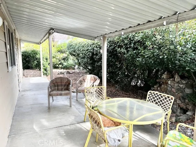 a outdoor space with furniture