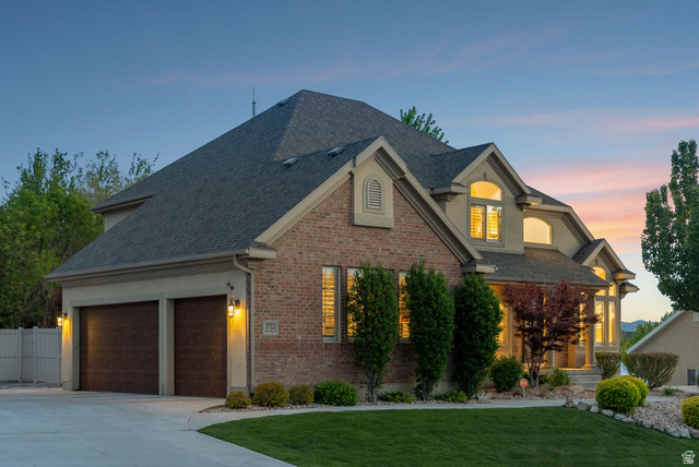 1712 Somerset Ridge Drive Draper, UT 84020 - Photo 4 of 76 Brick and stucco exterior featuring multiple gables and a dark shingle roof