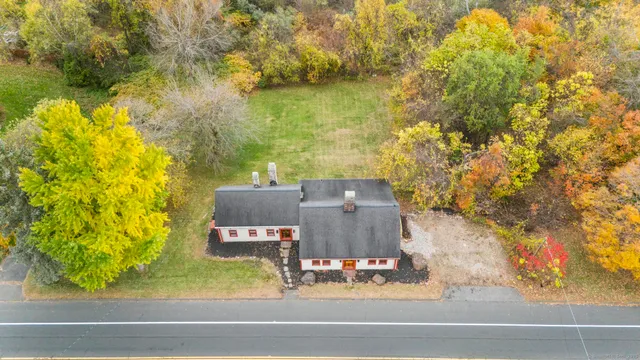 a view of a building in front of it
