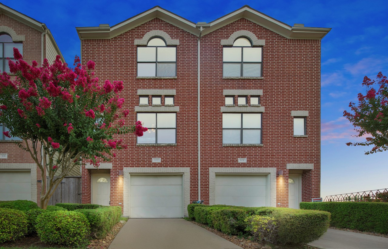 a front view of a house