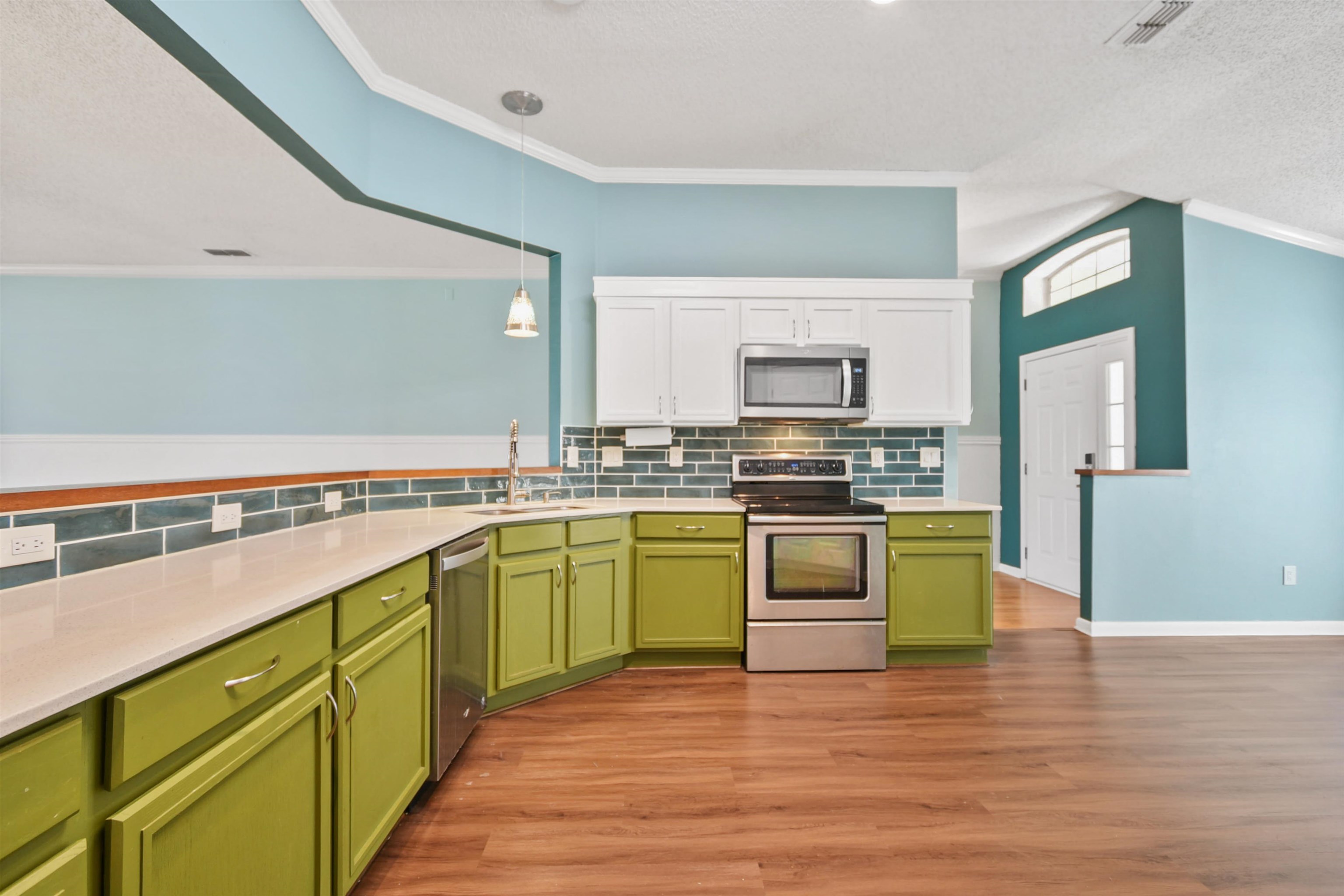 420 Bay Point Way North St. Johns, FL 32259 - Photo 13 of 37 a kitchen with a sink and wooden floor