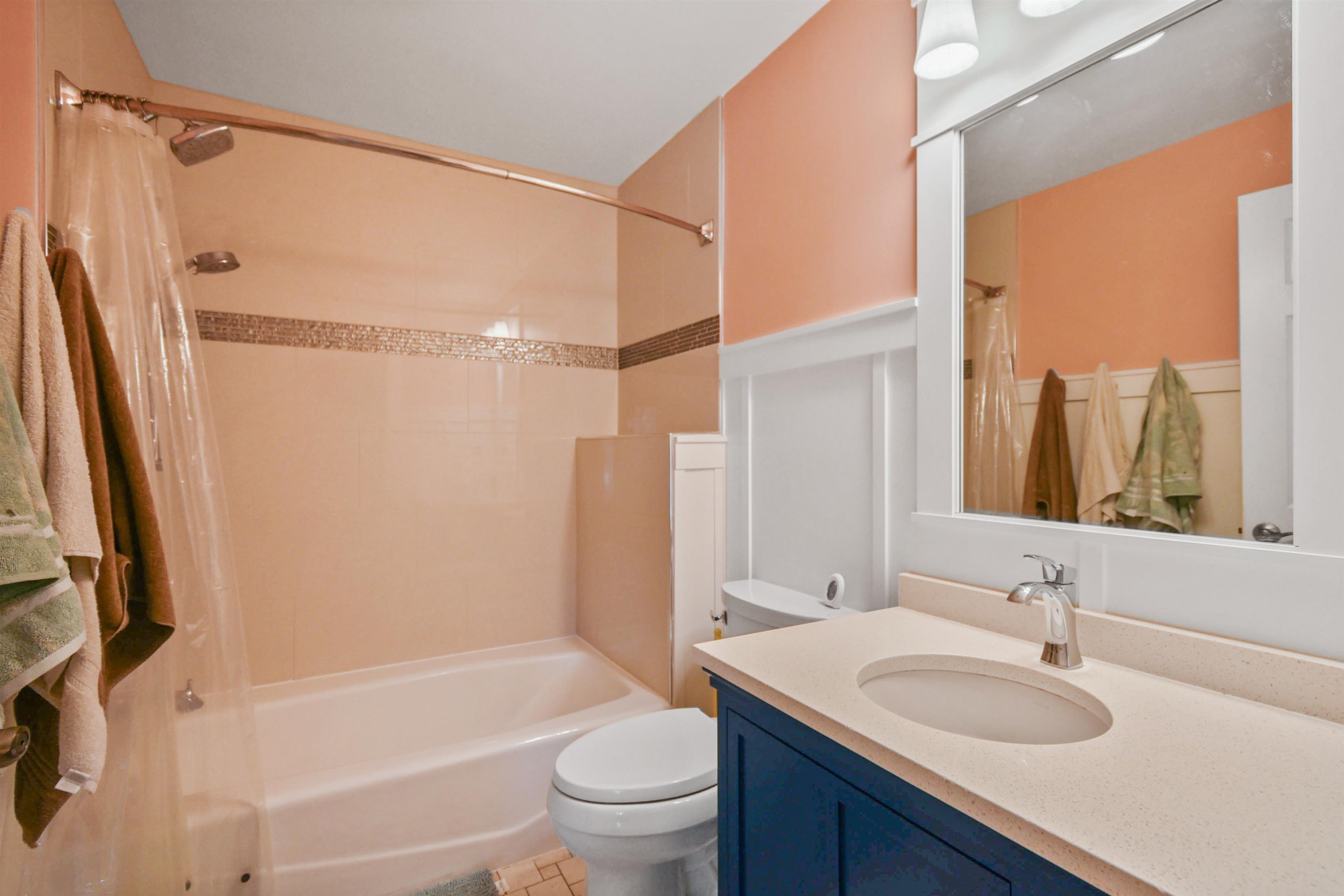 420 Bay Point Way North St. Johns, FL 32259 - Photo 32 of 37 a bathroom with a granite countertop sink toilet and shower