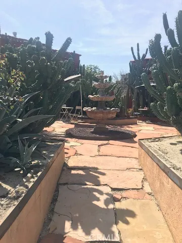 a view of a terrace with a outdoor space