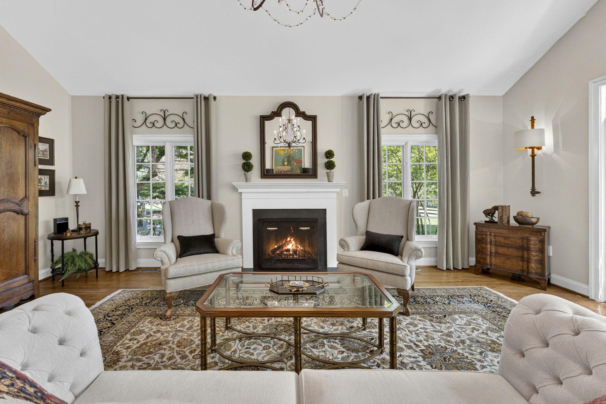 23559 Parsons Road Middleburg, VA 20117 - Photo 10 of 75 a living room with furniture and a fireplace