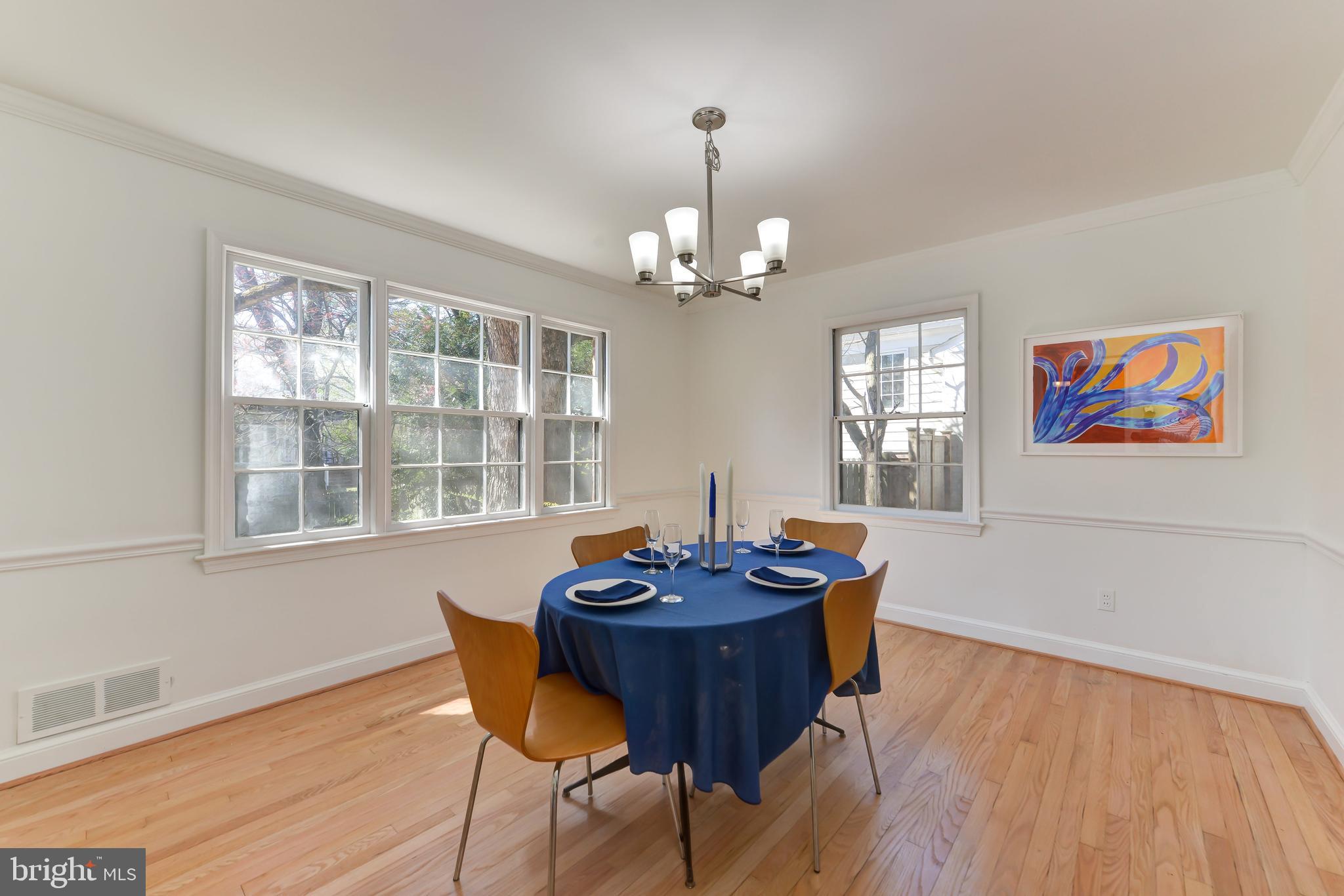 3538 Woodbine Street Chevy Chase, MD 20815 - Photo 7 of 28 Dining Room: refinished hardwood floors
