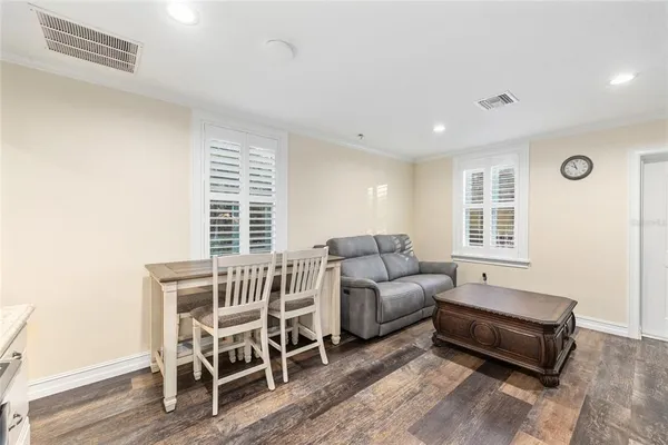 a view of a storage in a room