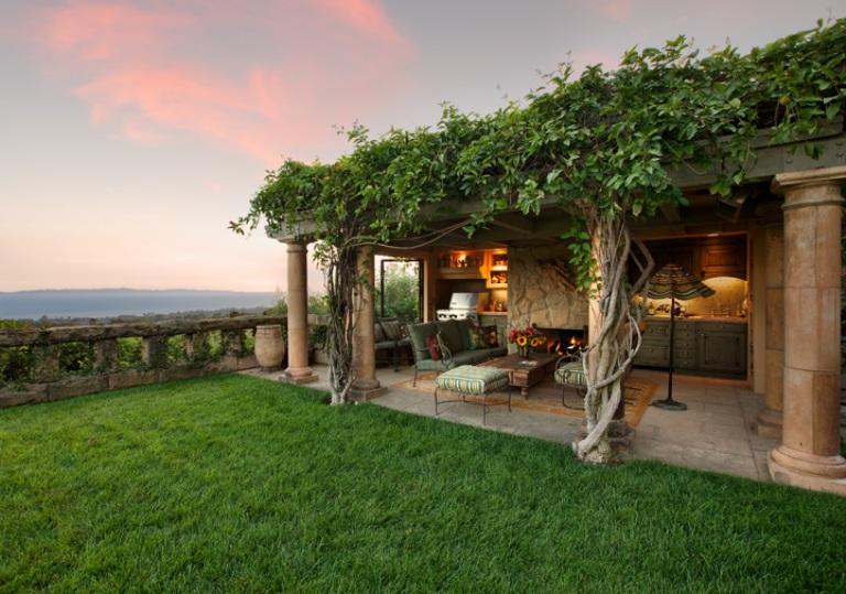 899 Park Lane Montecito, CA 93108 - Photo 13 of 14 a view of a patio with table and chairs and floor to ceiling window