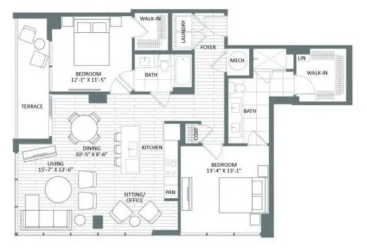 $4,145 | 693 Peachtree Street Northeast, Unit 14E, Atlanta, GA 30308