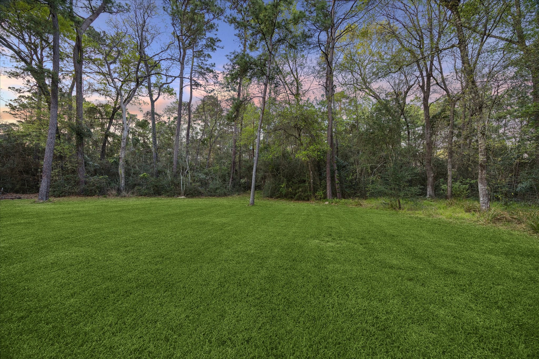 14530 Millhouse Road Pinehurst, TX 77362 - Photo 34 of 46 Expansive, park-like setting with lush green space and wooded backdrop, providing privacy and room to enjoy. A water well supports irrigation for the property.