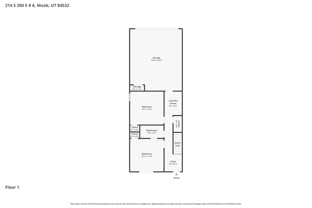 214 South 2nd E Street, Unit 6 Moab, UT 84532 - Photo 33 of 34 View of floor plan / room layout