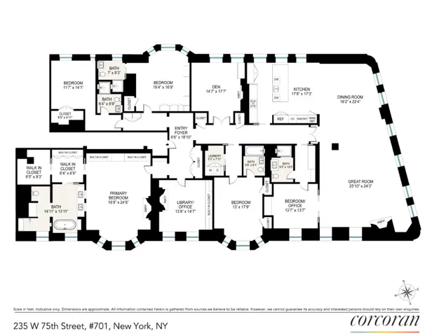 $11,500,000 | 235 West 75th Street, Unit 701 | Upper West Side