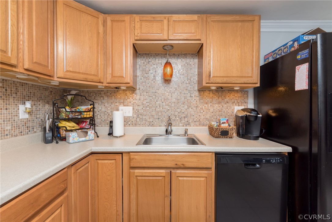 6424 Husting Road Chesterfield, VA 23832 - Photo 7 of 16 a kitchen with stainless steel appliances granite countertop a sink stove and cabinets