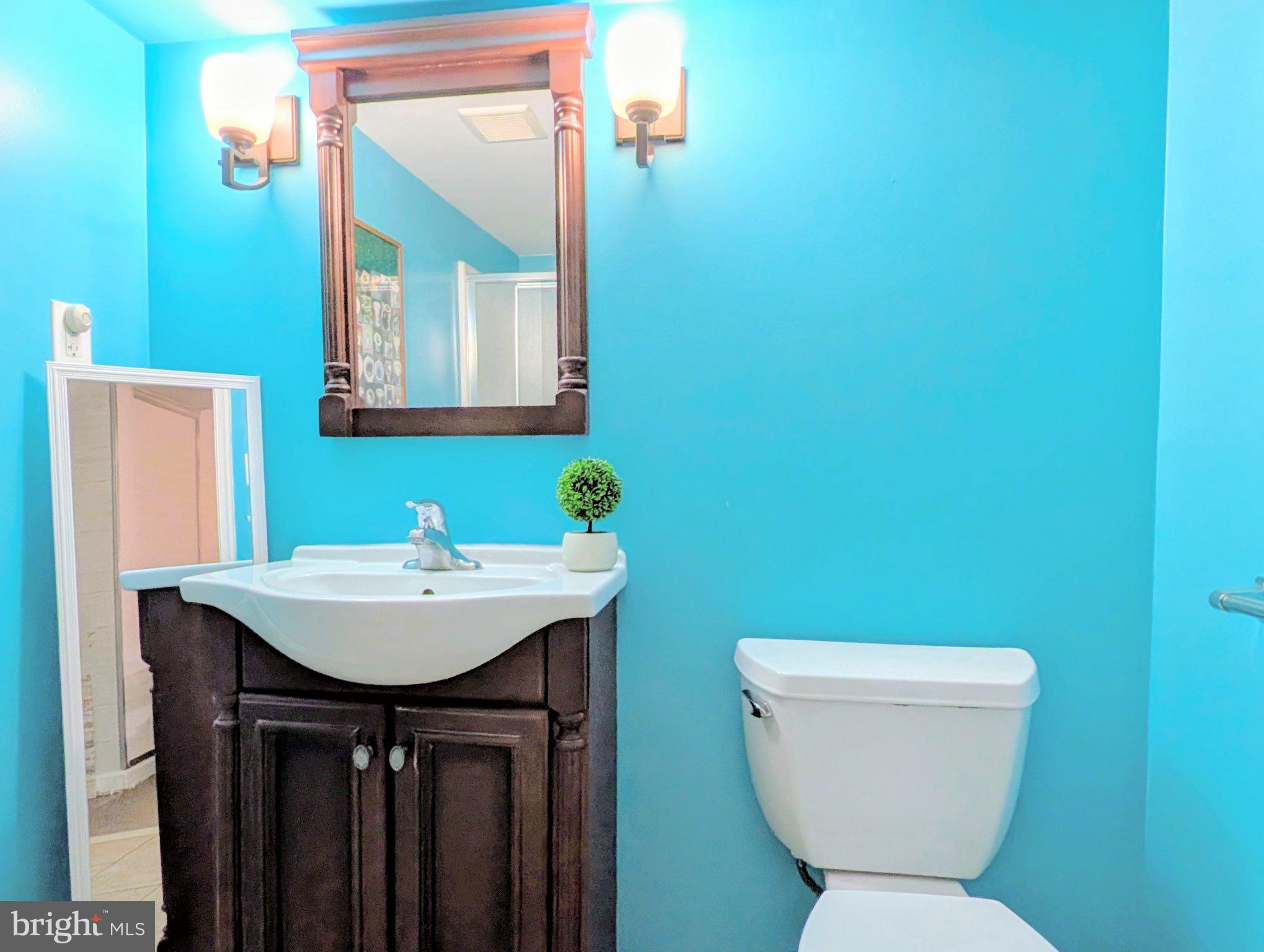 568 Michell Street Ridley Park, PA 19078 - Photo 36 of 41 Vibrant blue bathroom oasis.