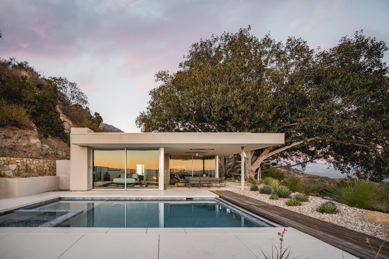 1465 Foothill Road Ojai, CA 93023 - Photo 20 of 34 a view of a house with a patio