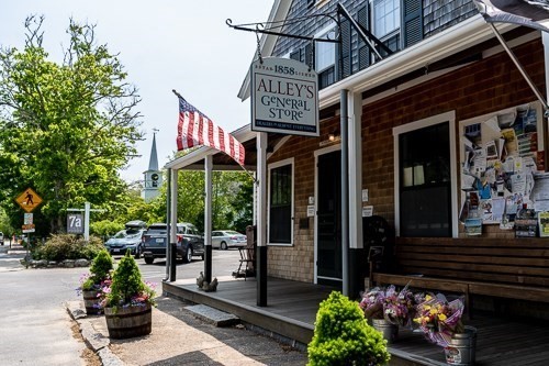 26 Flint Hill Road Vineyard Haven, MA 02568 - Photo 11 of 13 a view of a patio with table and chairs potted plants