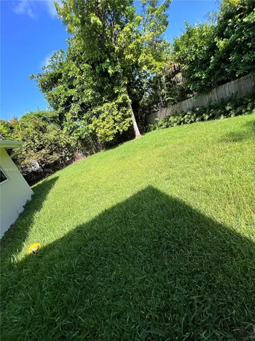 a view of yard with green space