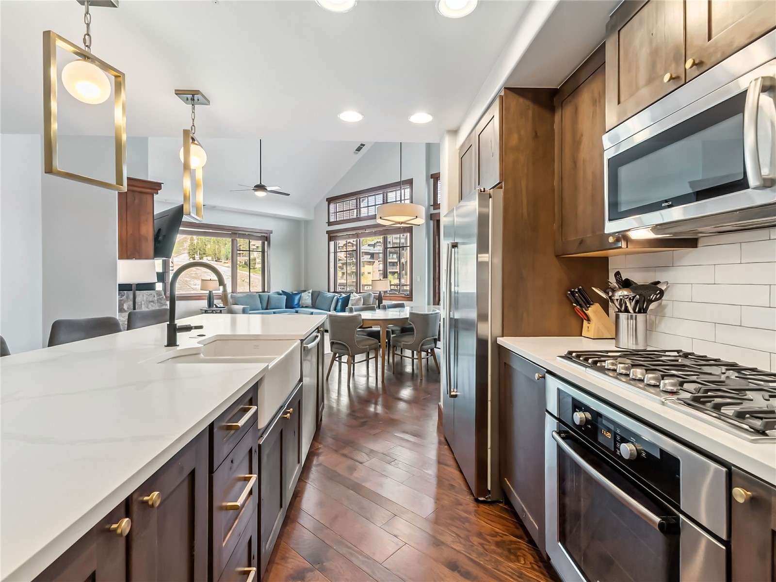 1521 Ski Hill Road, Unit 8424 Breckenridge, CO 80424 - Photo 16 of 41 a kitchen with stove a sink and a refrigerator