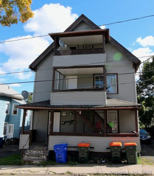 a car parked in front of a house