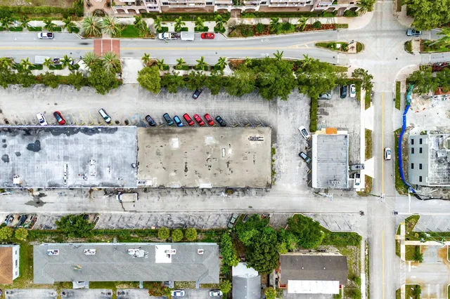 a view of a city with tall buildings