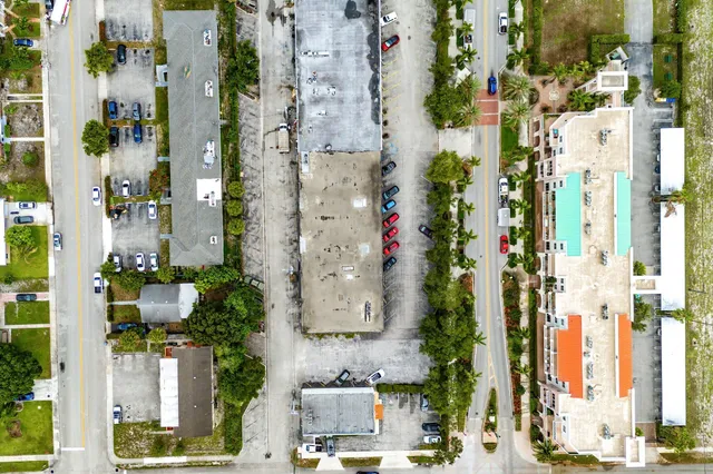 an aerial view of multiple house