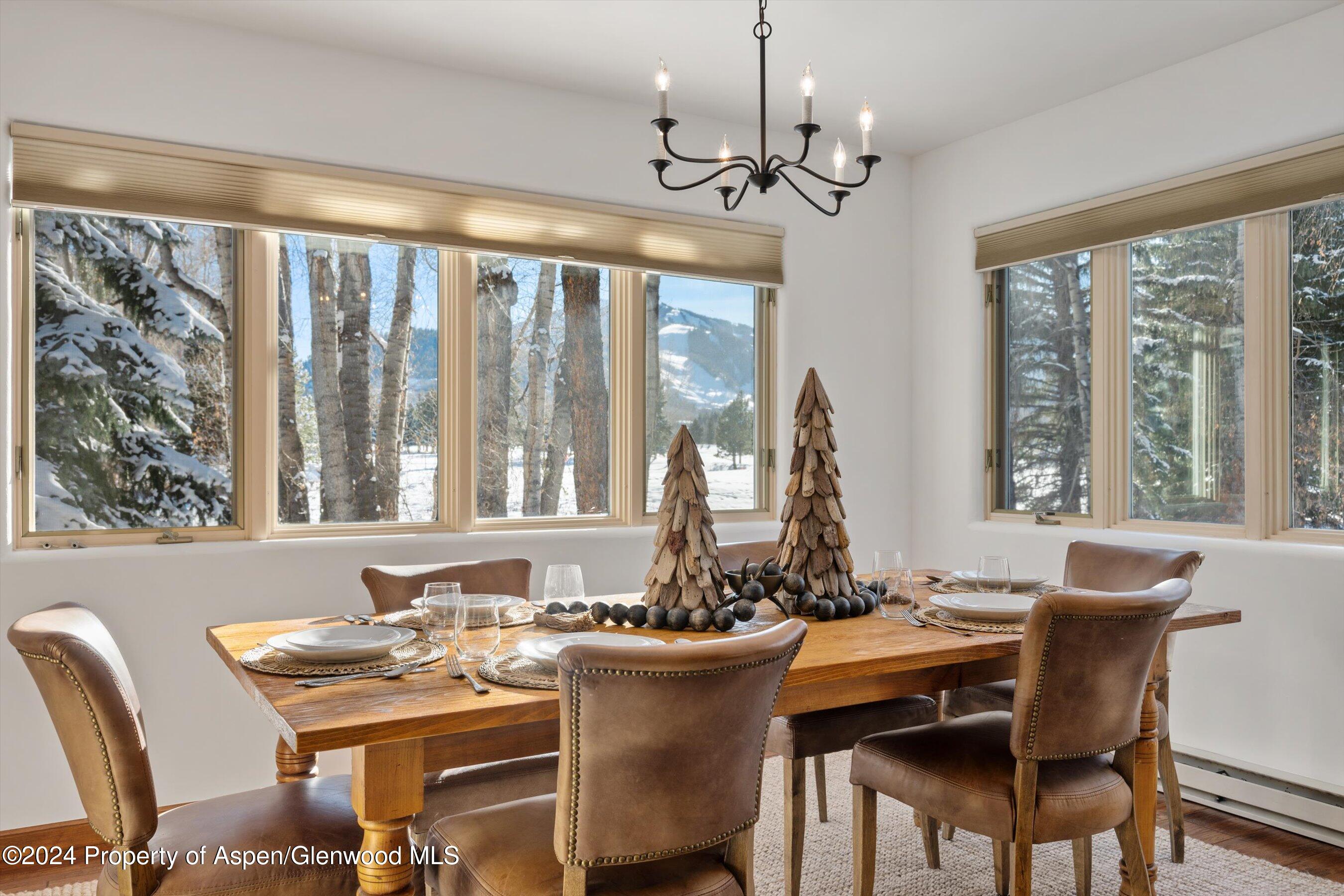 825 Cemetery Lane, Unit 2 Aspen, CO 81611 - Photo 7 of 47 a view of a dining room with furniture window and outside view
