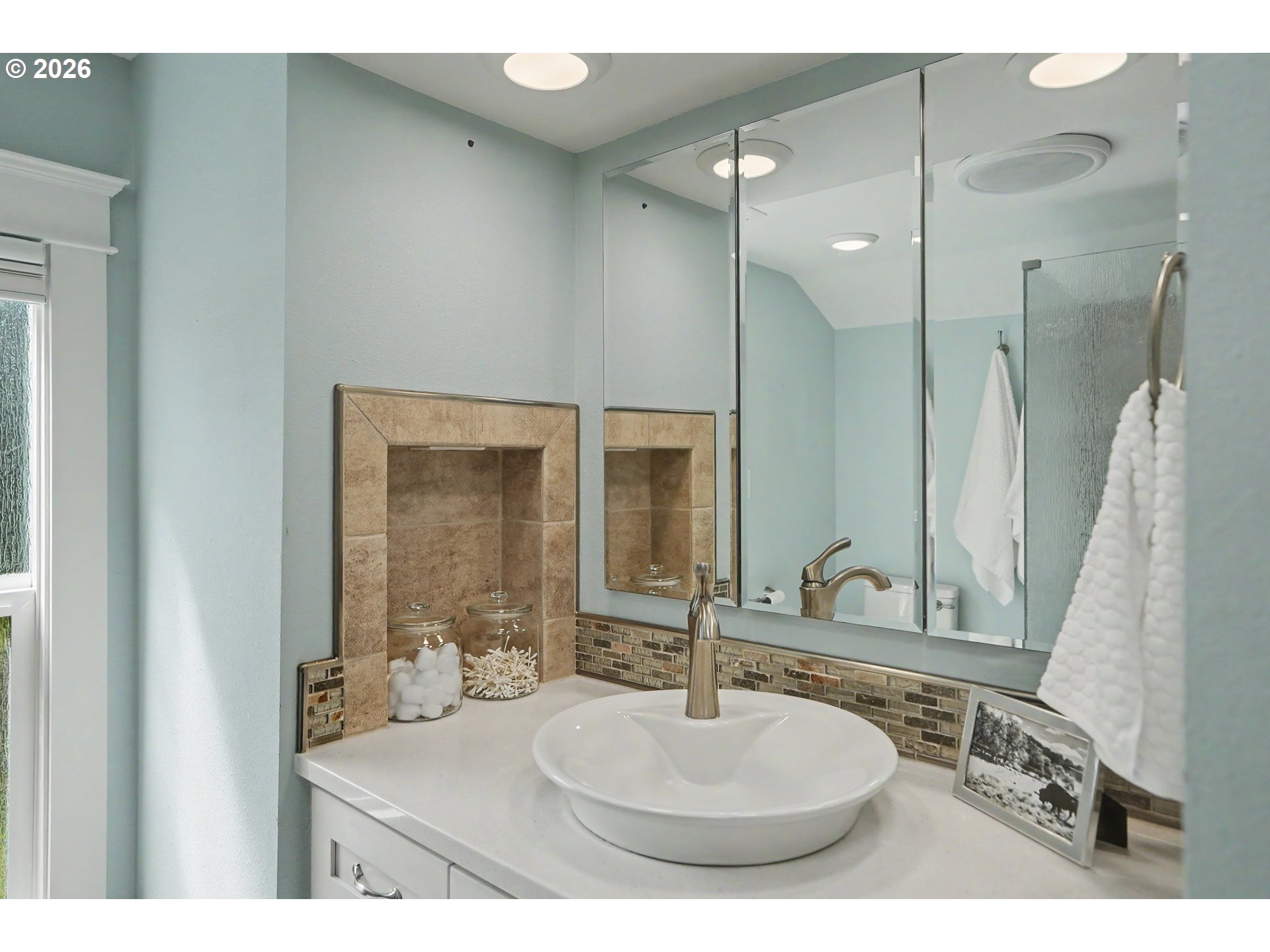 15055 Southeast Foster Road Dayton, OR 97114 - Photo 36 of 47 a bathroom with a sink and a mirror