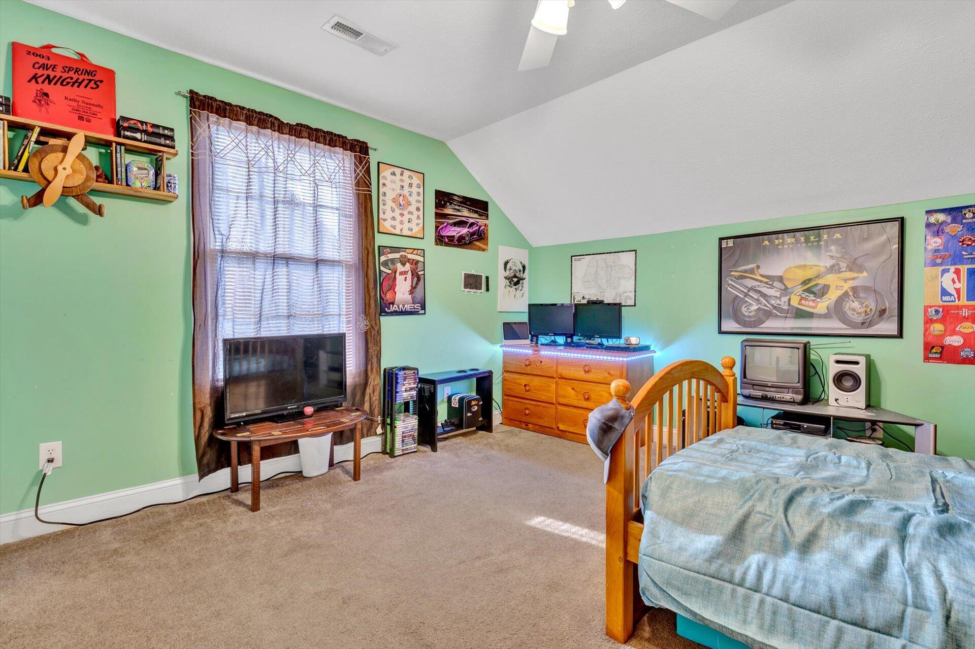 1217 Mountain View Road Vinton, VA 24179 - Photo 28 of 31 a bedroom with furniture and a flat screen tv