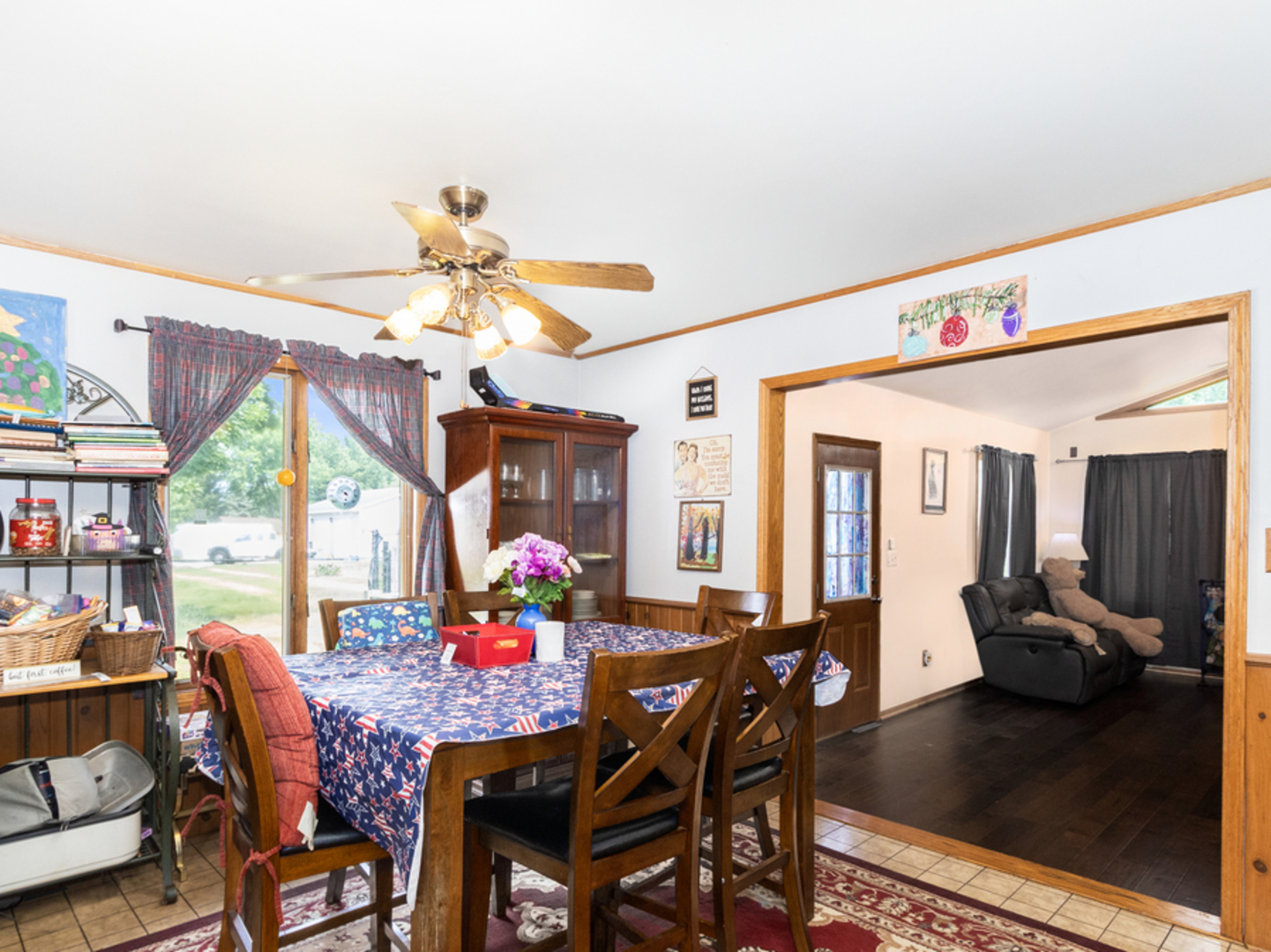 17555 West Spangler Road Elwood, IL 60421 - Photo 8 of 29 a view of a dining room with furniture window and outside view
