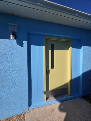 a view of front door