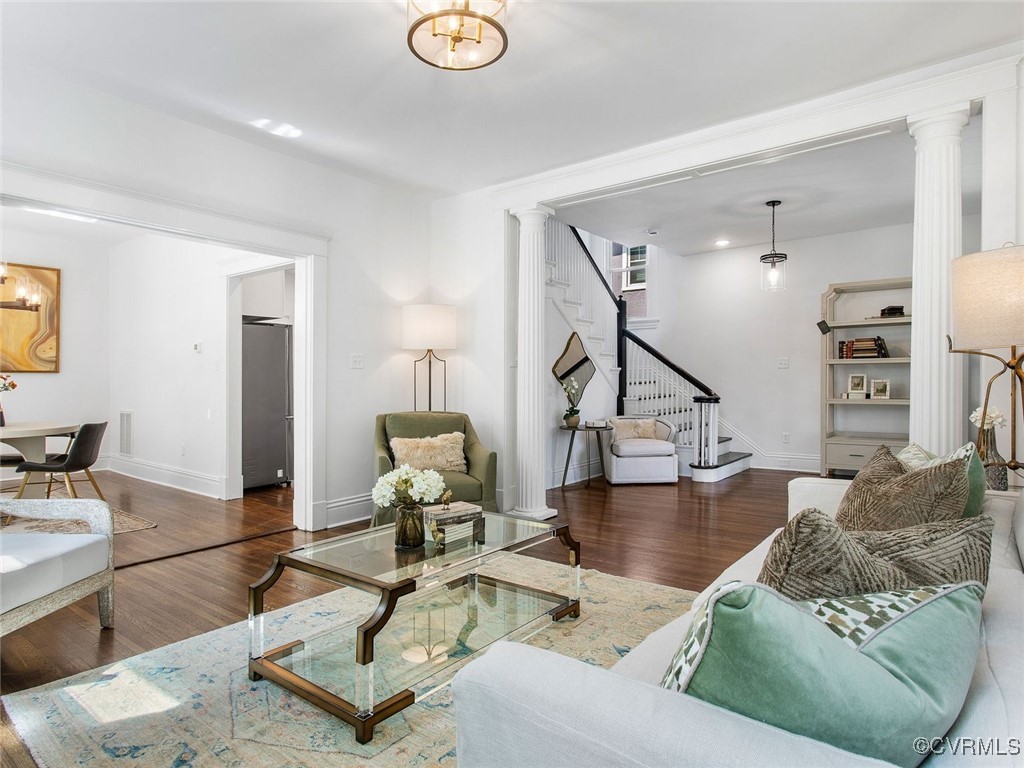 109 Overbrook Road Richmond, VA 23222 - Photo 11 of 47 a living room with furniture and wooden floor