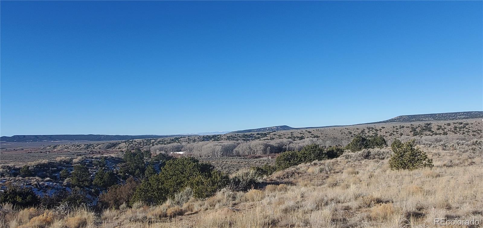 Lot 4125 Woodman Road Fort Garland, CO 81133 - Photo 8 of 14 a view of a dry yard with mountains in the background