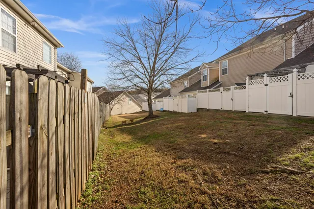 a backyard of a house