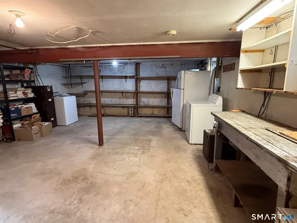 a view of storage and utility room